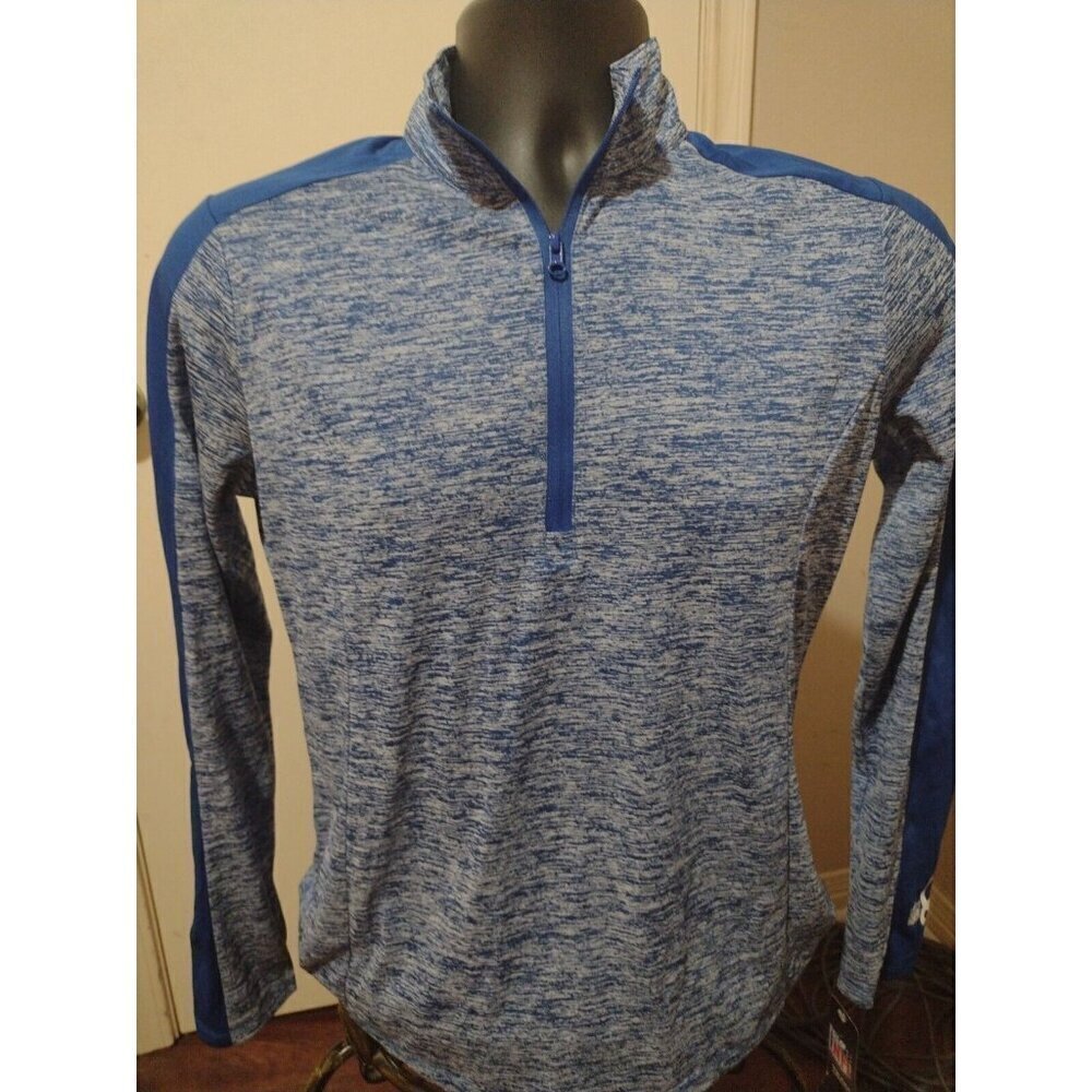 New NFL Team Apparel Womens Small S Long Sleeve 1/4 Zip Pullover Sweatshirt Blue